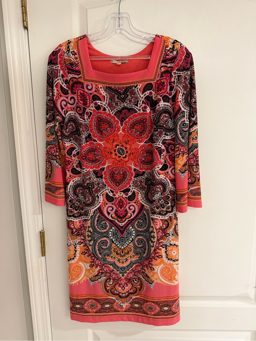 Red Mandela Knee Length Dress